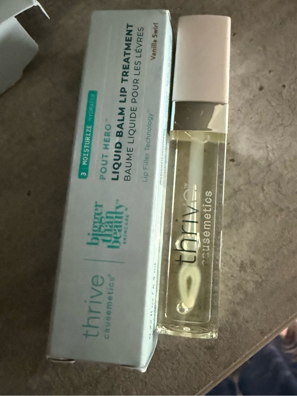 *NEW*.22oz*Vanilla Swirl*Thrive Causemetics Pout Hero Liquid Balm Lip Treatment